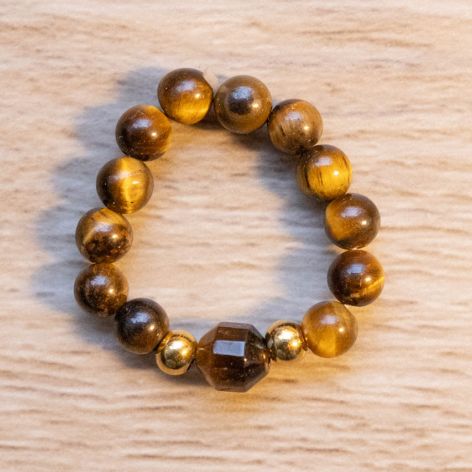 Pierścionek tygrysie oko mały