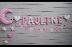 Literki bawelniane 12cm*Pauline* + dekoracja