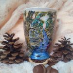 ,,Odpoczynek,, Ręcznie malowany kubek 300 ml. - ręcznie malowane