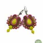 Kolorowe i energetyczne kolczyki soutache - Kolorowe kolczyki