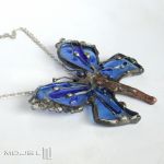 Niebieski motyl III - wisior z motylem