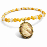 Naszyjnik Koń W Karneolu Korale Kamień - 