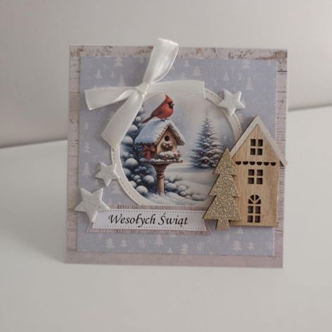 Kartka na Boże Narodzenie domek