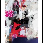 Fashion Night I - grafika cyfrowa,2017 - Forma obramowania z czarną ramką