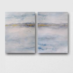 Pejzaż-dwie akwarela formatu 32/24 cm każda.