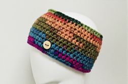 Zimowa szeroka opaska na głowę uszy