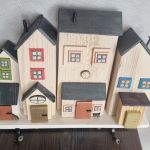 Wieszak - drewniane domki - na klucze i inne drobiazgi 2 - 