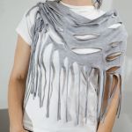 Zamotka, dzianinowy naszyjnik, makaronowy szal - 