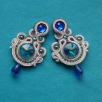 Kolczyki sutasz Szaro-niebieskie - 