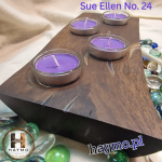 Świecznik drewniany buk organiczny DeepWax, Sue Ellen No. 24 - 