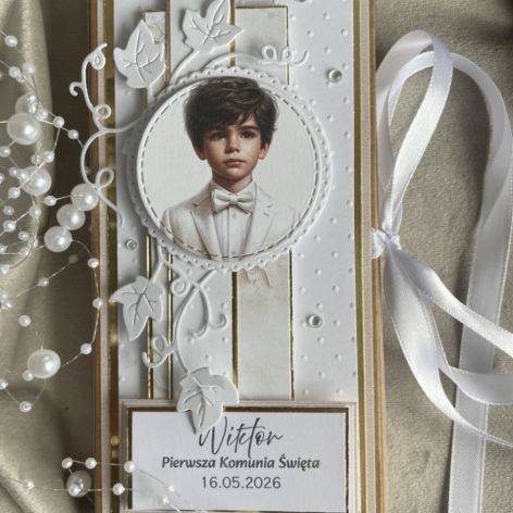 Komunia Święta! Opakowanie na gotówkę! Chłopiec #2 