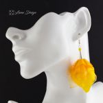 Kolczyki Silk kwiaty żółte - Kolczyki kwiat