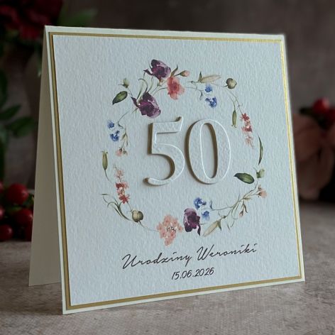 Kartka urodzinowa z kopertą prezentową BH70