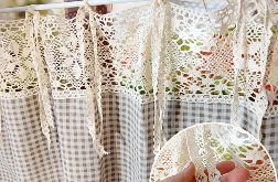 Zazdrostka Firanka na troki koronkowe Boho do Kuchni SHABBY 100/50cm
