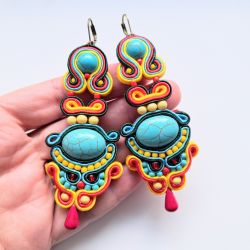 Montezuma Blue kolczyki sutasz