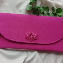 Torebka kopertówka soutache sutasz fuksja