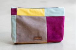 Kolorowa kosmetyczka podróżna z weluru