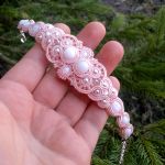 Bransoletka sutasz w kolorze Łososiowy róż - 