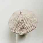 Klasyczny beżowy beret francuski z antenką - beret z antenką