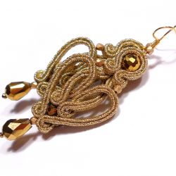 złoty ażur - kolczyki