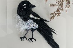 Broszka Sroka, biżuteria artystyczna