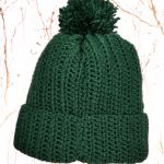 Szydełkowa czapka Beanie Zielona - 