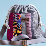 Szara listonoszka z kominem kolorowa panterka - 