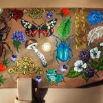 Ręcznie malowana skórzana torebka LAS - dla mamy na dzień matki