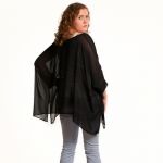 Czarna tunika szyfonowa - Czarna oversaizowa tunika