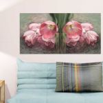 Obraz do salonu tulipany, 100 x 50, glamour - Obraz do salonu kwiaty tulipany