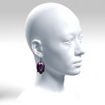 Kolczyki gotyckie z żywicy z czaszką 049 - 