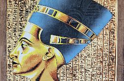 Papirus, Nefertiti, 30x40cm, Oryginalny 100%, Egipt, Obraz, papier papirusowy 03