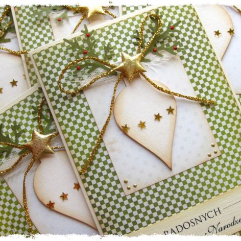 Kartka świąteczna z bombką