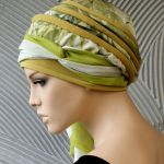 letni turban JANA - szarfa wiązana z boku głowy