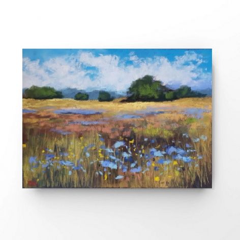 Łąka-rysunek   18x24 cm pastele .