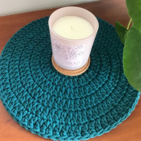 Podkładka na stół okrągła,pod talerz z sznurka.40cm