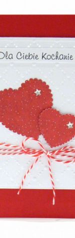 Kartka dla kochanej osoby - czerwone serca