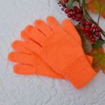 pomarańczowe rękawiczki pięciopalczaste - pięciopalczaste