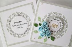 Kartka PAMIĄTKA I KOMUNII ażurowa #1