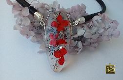 Akcent - naszyjnik z żywicy i kwiatów