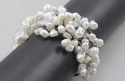 Perły w oplocie - bransoletka