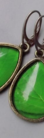 Zilony liść (kolczyki)