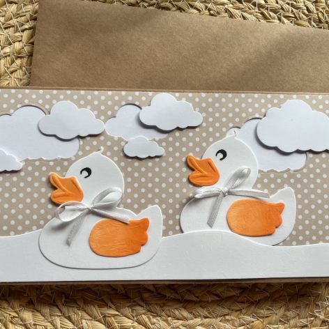 013,Kartka na narodziny/roczek z kaczuszkami