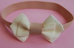 Opaska niemowlęca "Złamana biel z beżem"