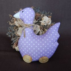 Lawendowa gąska na drewnianych "wrotkach"