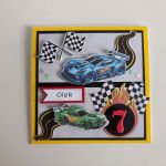 Personalizowana kartka ręcznie robiona na urodziny Hot Wheels - Personalizowana kartka ręcznie robiona na urodziny Hot Wheels