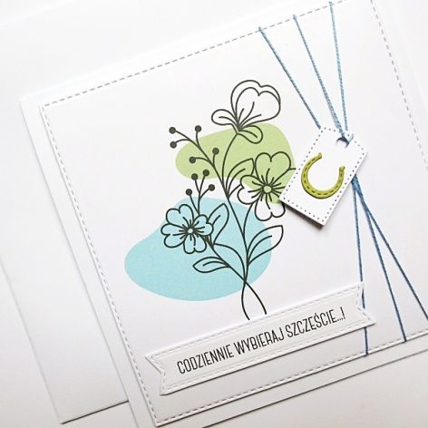 Minimalistyczna ręcznie robiona kartka na urodziny