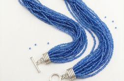 Naszyjnik Niebieski Sznurki Korali