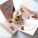 Pudełko z tortem dla Młodej Pary - kartka w pudełku ślubna