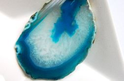 Kryształ z niebieskim agatem, wisior plaster